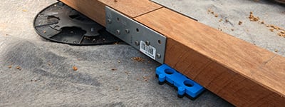 Calage structure terrasse bois